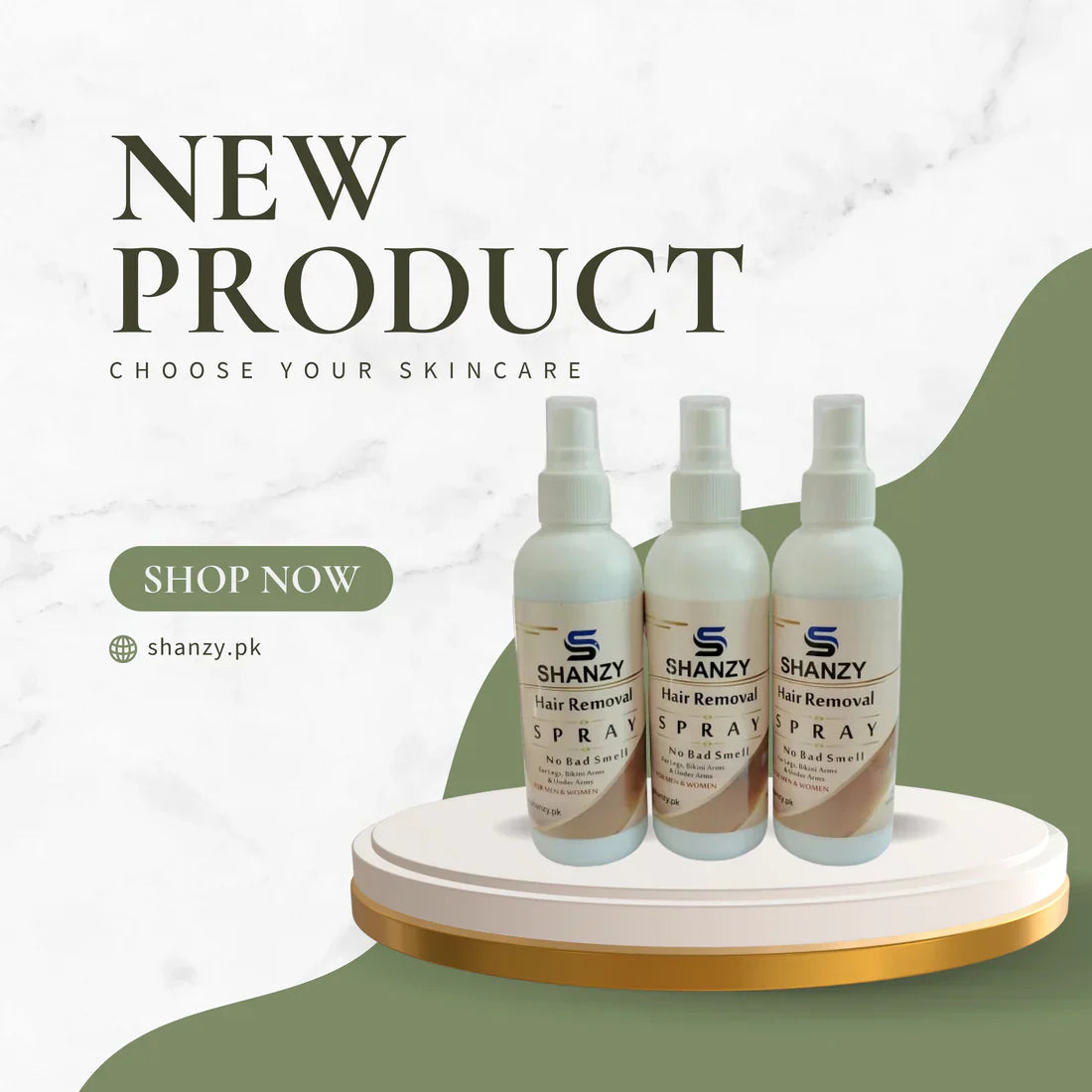 Shanzy Hair Removal Spray (For Men & Women)